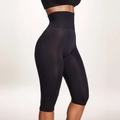 Pantaloncini yoga neri a vita alta con effetto push-up e tessuto traspirante per fitness - XS / Nero