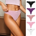 String en coton violet lavande pour femme avec nœud et bordure en dentelle fine - XS / Combo Multicolore