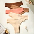Lot de 5 strings sans couture pour femmes en tons marron terreux et neutres - S / Combo Multicolore