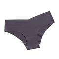 Detail of laser-cut seamless edges on high-elasticity dark purple ice silk panties - Blue Gray