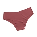 Detail van naadloze laser-cut ijzijde slip in stoffig roze met een katoenen kruisje - S / Baksteenrood