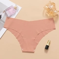 Nahtlose Unterwäsche aus Eisseide in Nude-Pink mit atmungsaktivem Baumwollzwickel - Haut Rot
