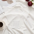 Slip da donna bianchi senza cuciture in seta di ghiaccio con tassello in cotone - S / Bianco