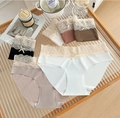 Slip senza cuciture in seta di ghiaccio con pizzo largo e fiocchetto in colori assortiti - Combo Sei Colori