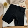 Seamless high-waisted black shaping shorts for women made from high-elasticity fabric - S / Black
