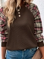 Gilet matelassé marron pour homme avec coutures en losanges et chemise à carreaux - S / Marron
