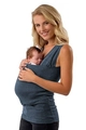 Navy blue sleeveless baby carrier shirt for hands-free kangaroo care and bonding - S / Sleeveless Vest / Gray Blue (Women's Vest)