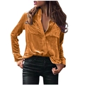 Detail view of glossy velvet fabric texture on a long-sleeve shirt with chest pockets - Glossy Brown
