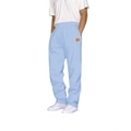 Men's light blue casual jogger pants featuring an elastic waist and orange patch - Light Blue