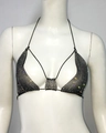 Dettaglio del top a rete nero con strass glitterati e lacci regolabili sul retro - Taglia unica / Stile 301 Nero (5412714088800)