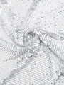 Top a lupetto in maglia metallica argentata con paillettes per feste ed eventi - S / Stile Glitter Argento