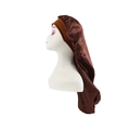 Brown wide-band elastic long satin bonnet for hair protection during sleep - Coffee