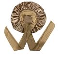 Champagne gold satin hair bonnet with adjustable long ties and smooth silk texture - Khaki Medium Size Crisscross Style
