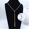 Zweilagige goldene Titanstahl-Schlangenkette mit verstellbarem Schiebeverschluss für Damen - Echtgold Plattiert 100cm (Doppellagig)