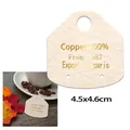 Set of 50 cream vanilla paper earring cards with gold foil stamping and natural texture - 05xc1987-432g Vanilla Paper; Color