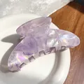Große Haarspange aus Lavendel-Acetat mit Perlmutt-Marmorierung für Damen - Lavendelviolett 11CM