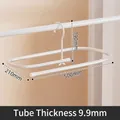 Spiral drying rack for bedsheets and quilts with 9.9mm thickened frame - Oval White / 9.9mm Tube / 500x210x190mm