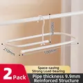 Set of 2 spiral quilt drying racks with 9.9mm thickened metal tube and dimension markings - Oval White / 9.9mm Tube / 500x210x190mm