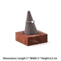 Walnut Pointed Single-Finger Ring Stand Grey Single Finger