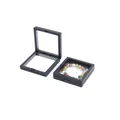 Black square PE film floating display box for jewelry storage and protection - 50*50*20mm / Black