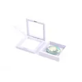 White square PE film suspension jewelry box for pins and rings storage - Extended Floating Case / White