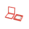 Red PE film suspension jewelry box featuring a square frame for bracelet display - Red; 180*180*20mm