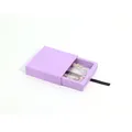 Purple PE film jewelry suspension display box with drawer pull for bracelets - Purple Floating Box + Drawer Box; 70*70*20mm