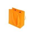 Vibrant orange PE film suspension jewelry gift box with a matching silk ribbon handle - Orange Bag; Paper Tote Bag 15*15cm