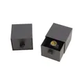 Vintage black alloy horse relief ring with minimalist black drawer jewelry box - Black Ring Box / Ring Box 5*5*4cm