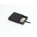 Black drawer jewelry display box featuring a gold letter G pendant with rivet details - Drawer Type Floating Box - Small / Black
