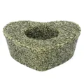 Herzförmiger dekorativer Kerzenhalter aus grünen Peridot-Kristallsteinen gefertigt - 9 Cm Groß - Herzförmiger Kerzenständer - Peridot-kiesel (innendurchmesser Ca. 4 Cm)