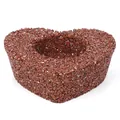 Eleganter herzförmiger Kerzenhalter aus natürlichem rotem Naturstein-Aggregat - Herzförmiger Kerzenständer 9 Cm Groß Aus Roten Steinsplittern (innendurchmesser Ca. 4 Cm).
