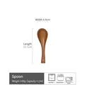 High-quality brown ceramic long handle soup spoon, size 15.7cm x 4.4cm, weight 60g - Brown-15.7cm