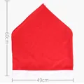 Festive red and white Santa hat chair cover for Christmas dining room table decoration - Brushed Fabric Chair Cover