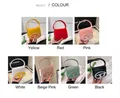 Mini bolso de fieltro con logotipo D metálico, disponible en 7 colores vibrantes para mujer - Estilo Bolsa de Jelly (Color Aleatorio)