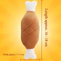 Dettaglio delle dimensioni del gioco per cani a forma di coscia di pollo in peluche - Coscia Di Pollo Squeaky