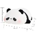 40cm soft panda plush lamp in a lying position with black and white silicone texture - Silicone Panda (Rechargeable-7 Colors)