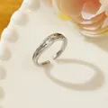 Silver micro-pave double layer crisscross ring with zircon stone for women - Adjustable Open / Silver Multi-layer Crossed Round Diamond Style (W1)