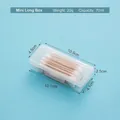 Kompakte 70-ml-Box für Wattestäbchen, leichter transparenter Mini-Behälter aus Kunststoff - Mini-Langbox (3649)