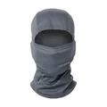 Dark gray breathable mesh balaclava for outdoor cycling and tactical activities - Gray
