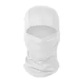 Breathable white mesh tactical balaclava for outdoor cycling and facial protection - White