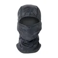Tactical balaclava in dark night camouflage pattern with breathable quick-dry mesh - Python Black