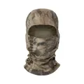 Tactical balaclava mask featuring earth-tone snake camo pattern for outdoor activities - Yellow Snake Print