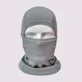 Light grey breathable mesh tactical balaclava for cycling and outdoor sports - Light Gray
