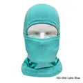 Lake Blue breathable mesh camouflage tactical face mask for outdoor sun protection - Lake Blue