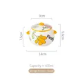 Ceramic lard jar with orange flower pattern and Firefly text, 430ml small variant - 450ml Orange Blossom - Small Lard Jar (unopened)