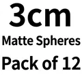 Pack of 12 matte 3cm Christmas decorative balls, customizable colors available - Matte Bead / 3cm