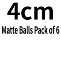 Set of six 4cm matte Christmas decorative spheres for holiday ceiling and window display - Matte Bead / 4cm