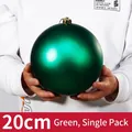 20cm dark green large Christmas decorative ball with gold hook shown in hand - 20cm / Green