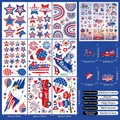 9-piece Independence Day window static stickers featuring star patterns in 20x30cm size - Independence Day Stars And Eagle Style (D06)